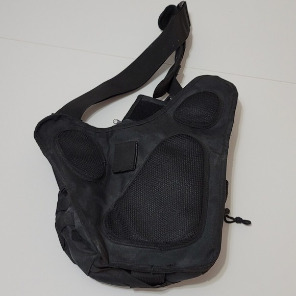 Tactical MOLLE Hipster Sling Cross Body Bag Conceal Messenger Black Travel Pack - Picture 6 of 11